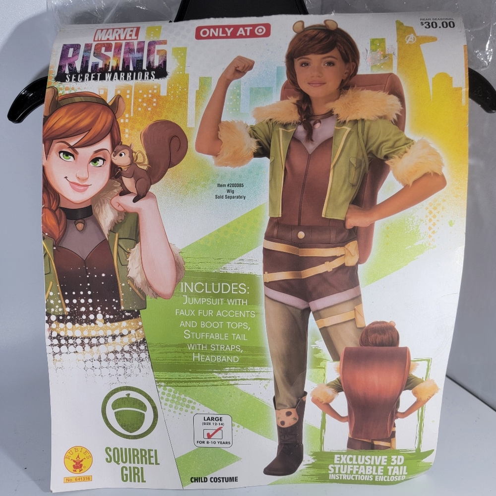 Squirrel Girl Marvel Rising Secret Warriors Costume Childs Girl L 12-14 Rubies - Picture 1 of 8